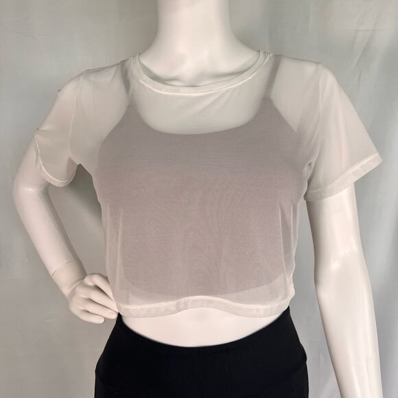 Alphalete White Mesh Shirt Size Small - Picture 7 of 8